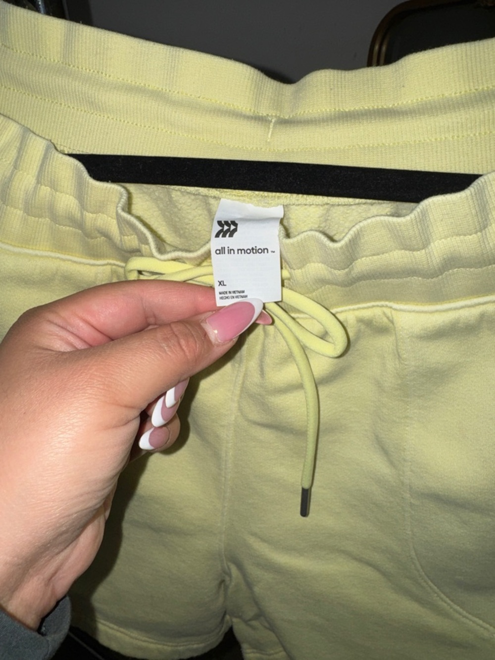 All in Motion Pale Yellow Half-Zip Hoodie with matching shorts - Picture 3 of 4